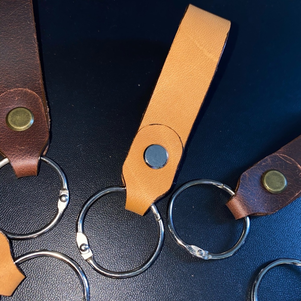 Leather keychains